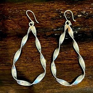 Sterling Silver Twisted Earrings